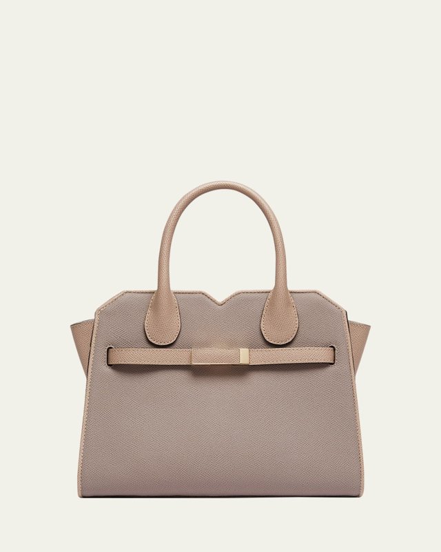 Milano Bicolor Leather Top-Handle Bag